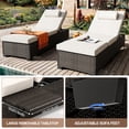 thumbnail image 4 of 2 Pcs Chaises Longues d'Extérieur en Osier PE, Chaises Longues de Piscine avec Dossier Réglable et Fauteuils Inclinables, Ensemble de Chaises Longues de Patio en Rotin, 4 of 8
