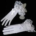 thumbnail image 3 of GPOECD Sunscreen Black Lace Gloves for Dance Party Evening Wear and Formal Occasions White,One Size, 3 of 3
