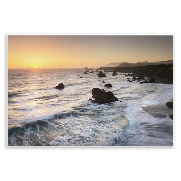 Stupell Industries Sonoma Coast Sunset Nautical & Beach Photography Unframed Art Print Wall Art, 15 x 10