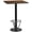 Walnut, variant on Flash Furniture 30'' Square Black Laminate Table Top with 18'' Round Bar Height Table Base and Foot Ring