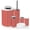 Color 4, variant on Bathroom Accessory Set 6 Piece with Red White Vertical Striped Retro Circus Style Toothbrush Holder, Soap Dispenser, Soap Dish, Trash Can with Lid, Toothbrush Cup, Toilet Brush Holder