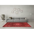 thumbnail image 3 of Ahgly Company Indoor Square Medallion Red Traditional Area Rugs, 8' Square, 3 of 4