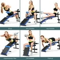 thumbnail image 4 of Banc de Poids Pliable Multifonctionnel Goplus Planche Réglable avec Moniteur Bleu, 4 of 10