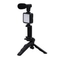 thumbnail image 2 of Professional Vlog Microphone Cell Phone Tripod Stand with Led Light for Broadcasting Communication Video Recording, 2 of 10