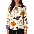 thumbnail image 6 of Scrub Jackets for Woman Long Sleeve Print Scrub Tops Plus Size Snap Front Nurse Working Uniform, 6 of 6