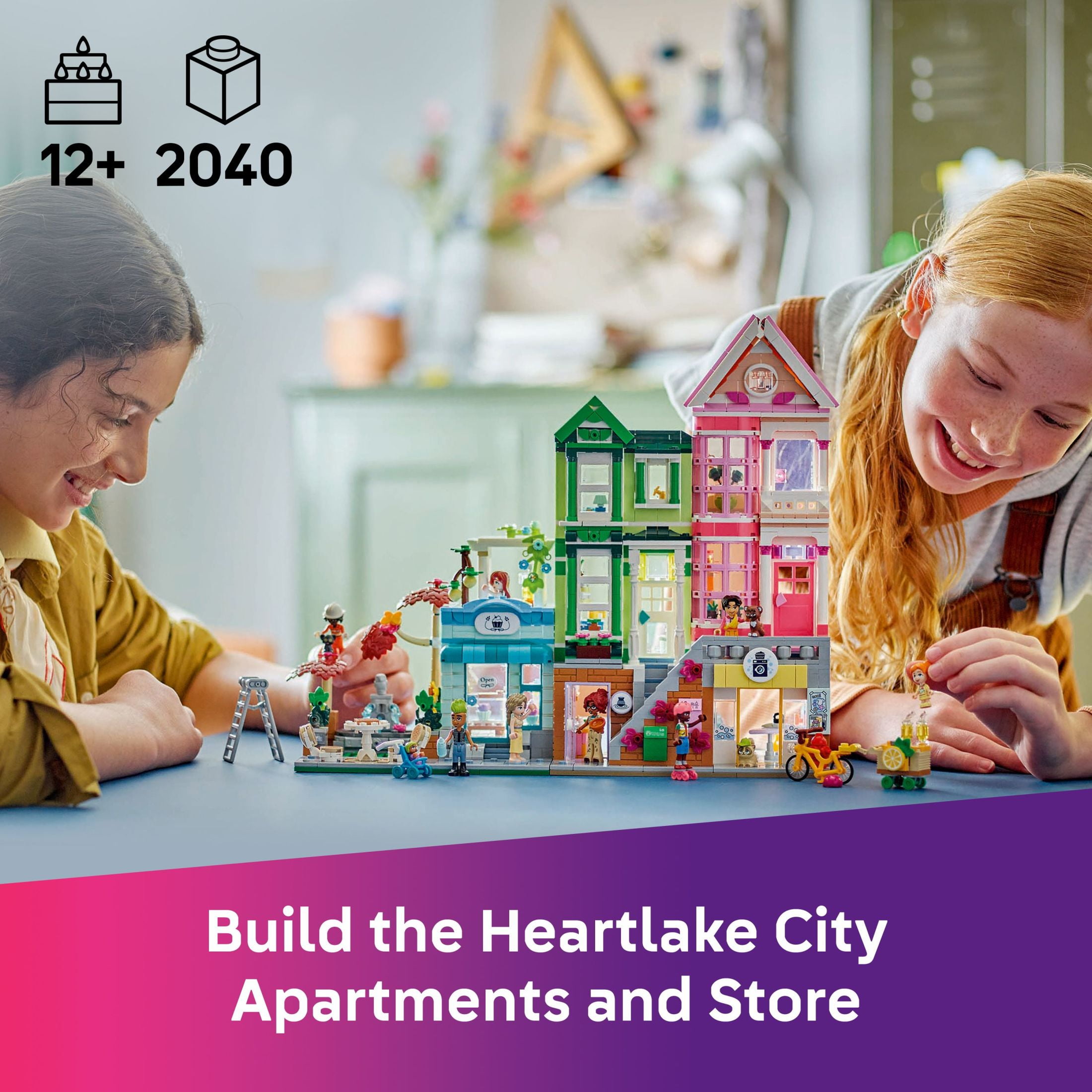 LEGO Friends Heartlake City Apartments and Stores Dollhouse - Toy Building Set for Kids, Girls and Boys, Ages 12+ - Gift Ideas for Birthday - with 7 Minidolls, a Micro-Doll, and More - 42670