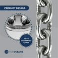 thumbnail image 4 of Five Oceans 5/16-Inch x 10-Foot Boat Anchor Lead Chain with Stainless Steel Shackles, High Test G4 Calibrated Stainless Steel Chain- FO4492-S10, 4 of 8