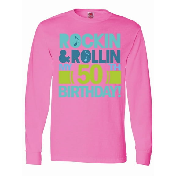 Inktastic 50th Birthday Rock N Roll Long Sleeve T-Shirt