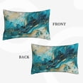 thumbnail image 2 of Uemuo Abstract Ocean Currents Print Throw Pillow Case – Cozy & Soft Cushion Cover, Hypoallergenic Pillow Case for Sleeping, Perfect for Women with Envelope Closure-16"x24", 2 of 6