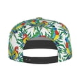 thumbnail image 5 of Adjustable Baseball Cap, Colorful Cute Parrot Palm Leaves Flat Bill Trucker Flat Brim Hats Dad Hat for Men Women - Snapback Hat Adjustable Size, 5 of 7