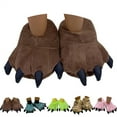 thumbnail image 6 of XIMIN Halloween Slippers Soft Plush Home Slippers for Kids Boys Cute Animal Tiger Costume Paw Claw Shoes Non Slip Funny House Shoes Warm Indoor Outdoor Cartoon Slipper, 6 of 6