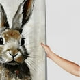 thumbnail image 3 of COMIO Shower Curtain Rabbit Newspaper Collage Grey Gold Multi-size White, 3 of 6