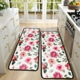 thumbnail image 4 of Kitchen Rugs Sets Of 2,Pioneer Flower Floral Print Pattern Anti Fatigue Kitchen Mat Rugs Non Slip Washable,Decorative Kitchen Floor Mats for Kitchen,Sink,Laundry,17"x47"+17"x47", 4 of 5