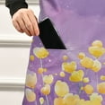 thumbnail image 4 of Vintage Watercolor Yellow Flowers Chef Kitchen Apron with Pockets for Women Waterproof Aprons for Cooking Baking, 4 of 7