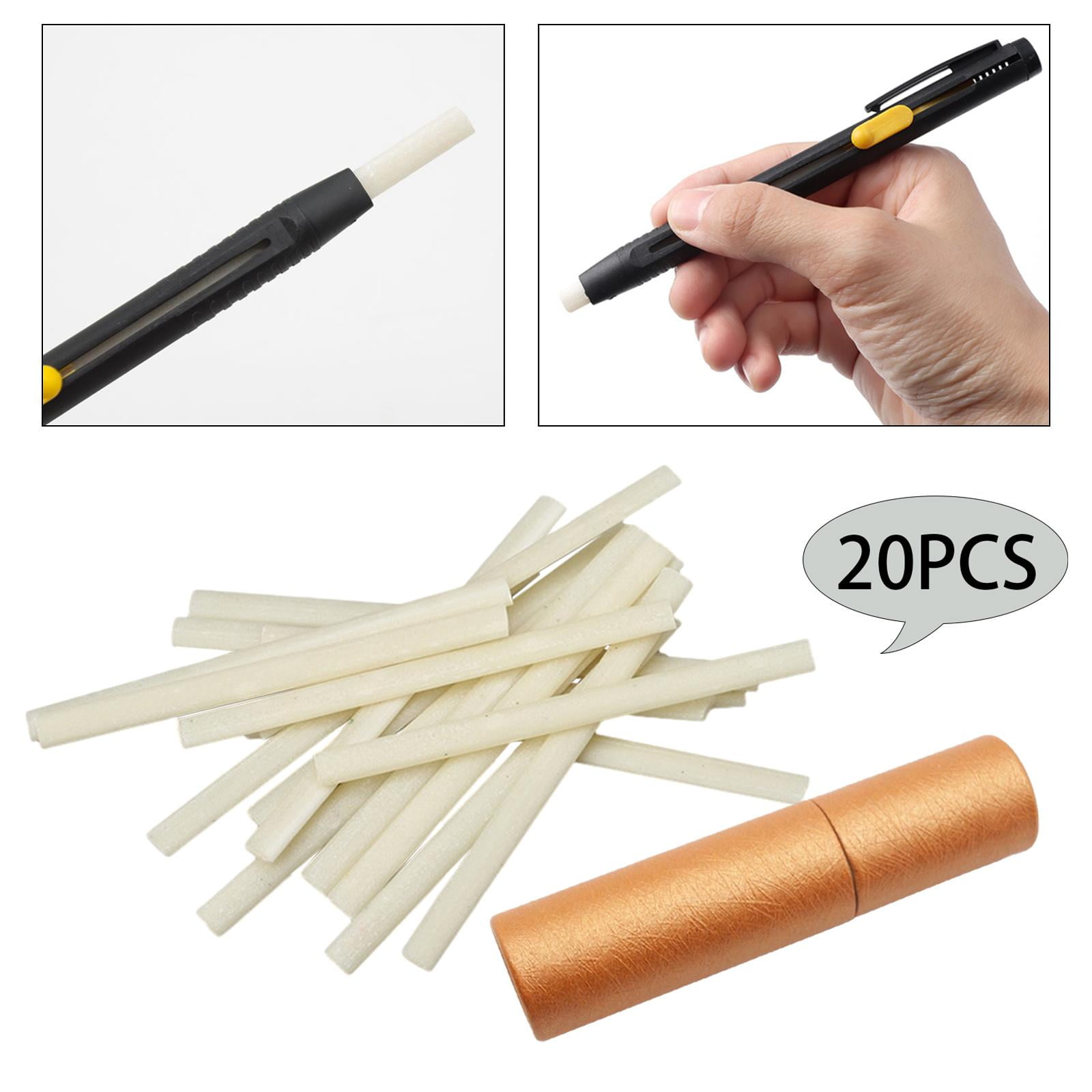 balikha 4xTailors Chalk Portable Marker Pen for Dressmaking Sewing Cross Stitch 20PCS Refills