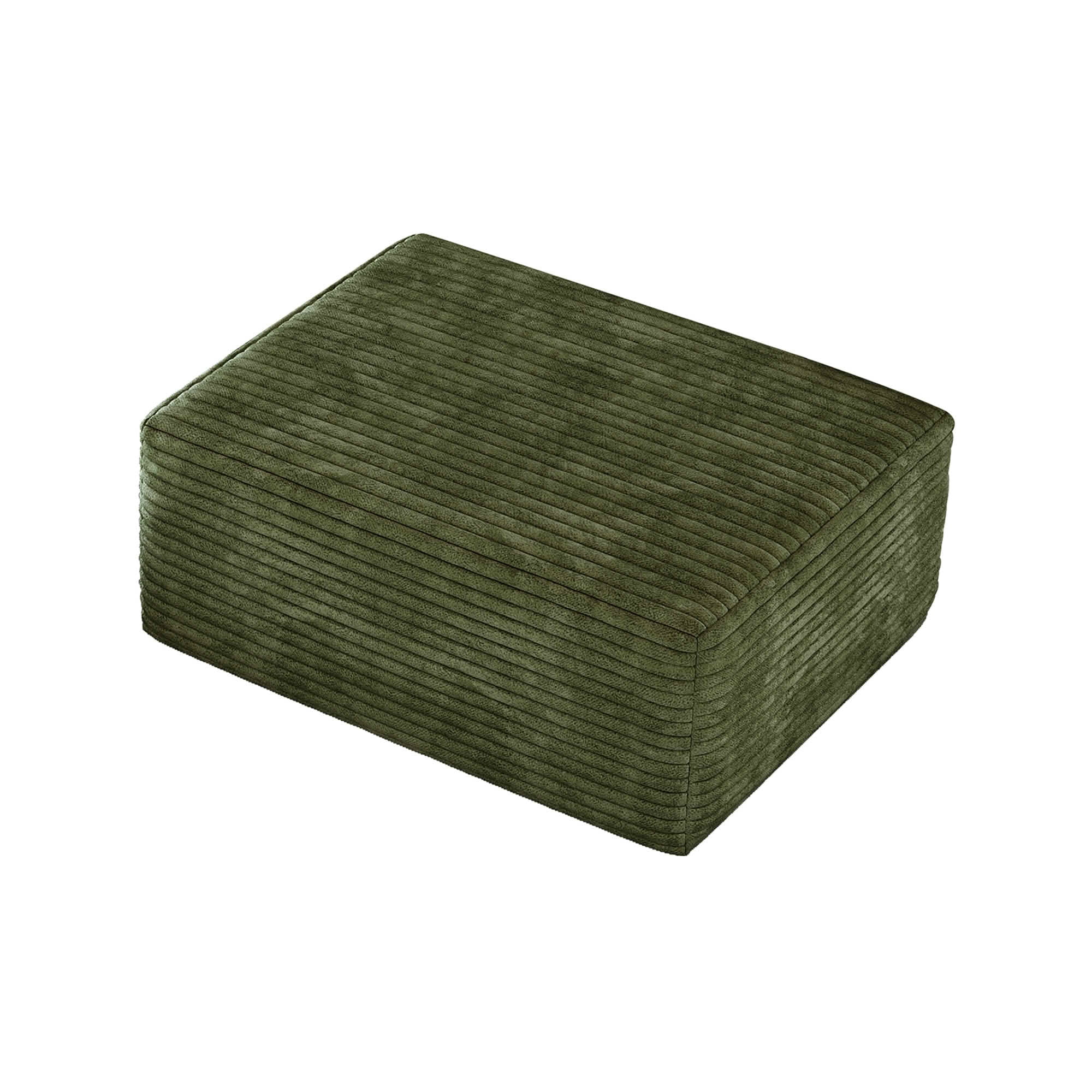 MAYEERTY Soft Upholstered Sofa Ottoman, Compressed Pack No Assembly Required, Plush Sponge Footrest Bench for Living Room Leisure Area
