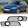 thumbnail image 4 of Front Fog Light Grill, Vent Cover 8P0807681D ABS Plastic Pair Left Right  For Automobile, 4 of 8