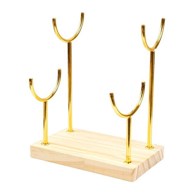 Soporte para pulseras, organizador de joyas de metal, estable y que ahorra espacio. Doble capa