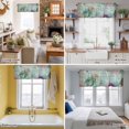 thumbnail image 5 of Vintage Sea Turtles Valance Curtain for Windows Pink Flower Shell Starfish Coral Ocean Watercolor Rod Pocket Curtain Valances Short Window Treatments for Kitchen Bathroom Laundry 42 x 12 Inch, 5 of 9