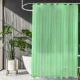 thumbnail image 3 of Clear Colorful PEVA Shower Curtain Liner Waterproof Lightweight Frosted with Weighted Magnets Rustproof Grommets 70x70 Inches for Bathroom Blue Green White PVC-Free Durable Quick-Dry, 3 of 5