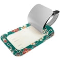 thumbnail image 2 of Square 2Pack PU Leather Vintage Floral Print Cruise Luggage Tag with Privacy Cover and Name ID Tag for Travel Handbags Backpacks Luggage Tags, 2 of 6