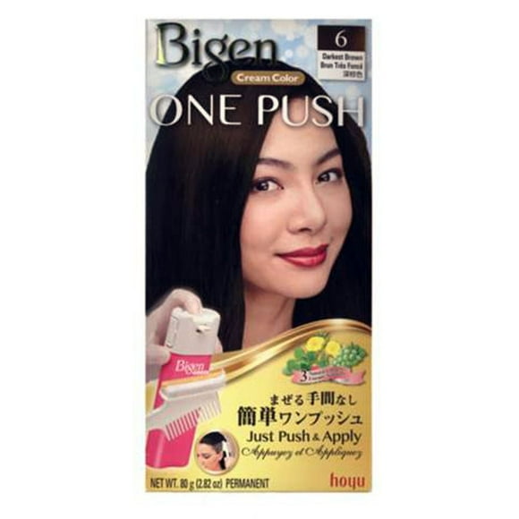 La Crème Colorante Bigen One Push No.6 - Brun Très Foncé