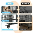 thumbnail image 6 of Ladcaser Heavy Duty Dog Crate 47 Inches Large Metal Dog Kennel with Flexible Divider, 2 Door Pet Cage with Removable Tray and Wheels for Small Medium Large Pets, 6 of 7