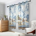 thumbnail image 2 of Yayeee Window Curtains Light Filtering 63"x42" Grommet Panel Pair Home Living Room Decor, Winter Mountain, 2 of 7