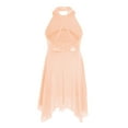 thumbnail image 4 of Traje de ballet para niñas, leotardo de gimnasia con lentejuelas y cuello halter, vestido de tutú, faldas de práctica de danza contemporánea, vestido de baile con tutú de bailarina, 4 of 5
