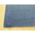 thumbnail image 2 of Handmade Wool Blue Traditional Solid Lori Baft Rug, 2 of 5