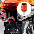 thumbnail image 2 of Unique Bargains 10pcs Orange Universal Motorcycle License Plate Frame M6 Bolts Fasteners Aluminum Alloy, 2 of 7