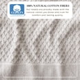thumbnail image 3 of Great Bay Home Quick Dry Diamond Waffle 4 Piece Bath Towel Set, Light Grey, 3 of 7