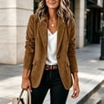 thumbnail image 5 of Caywon Womens Blazer with Button Front Lapel Collar Long Sleeve Lined Jacket with Shoulder Pads for Office Work Casual Wear, 5 of 9