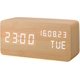 thumbnail image 1 of Artificial Wood Led Alarm Clock, Voice Activated Digital Clock, 1 of 4