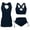 Navy, variant on Women's Modest Swimsuit Tankini Set Purple XXL