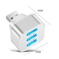 thumbnail image 4 of USB2.0 HUB Adaptador de 3 puertos Cargadores de teléfono rápidos con indicador LED (Plata), 4 of 4