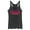 Black Heather, variant on Netflix Women's Stranger Things Pink Logo Racerback Tank Top Black Heather Medium