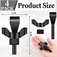 thumbnail image 2 of 4 Pcs Portable Adjustable Door Lock Hotel Door Locks, Door Security Devices, Door Lock Additional Safety Black, 2 of 5