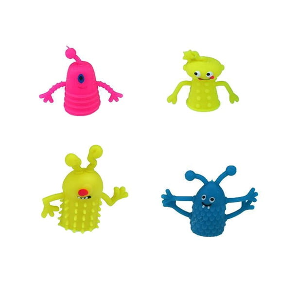 Vogacara 4 Uds. De marionetas de mano para niños, juguetes interactivos de plástico para teatro, Mini muñecos de mano de dibujos animados, juguetes Juguetes Vogacara FN004048-00