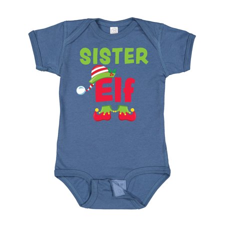 

Inktastic Christmas Sister Elf Gift Baby Girl Bodysuit