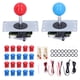 thumbnail image 2 of Kits De Bricolaje De Juegos De Arcade, Modelo De Joystick De 8 Vías De 5 Pines Kits De Bricolaje De Arcade Para Uso Profesional De Juegos Para Consola De Juegos De Arcade Ccdes rojo + azul, 2 of 8