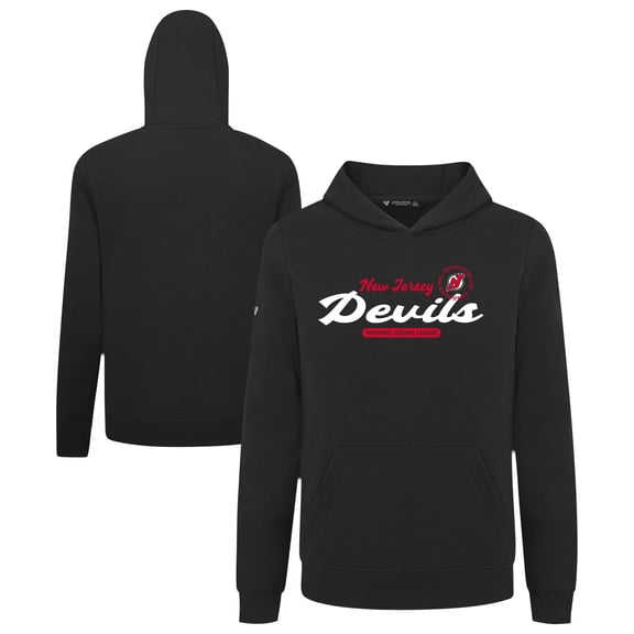 Youth Levelwear Black New Jersey Devils Podium Monument Pullover Hoodie
