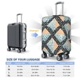 thumbnail image 2 of Multi-Size Suitcase Protective Cover Full Range Double Stitching Invisible Zipper For Travel Business Argyle Plaid Lightcoral_1 Small, 2 of 8