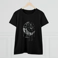 thumbnail image 5 of Women's Cotton T-Shirt with Floral Moon Design, Original Artwork Modern and Stylish, 5 of 5