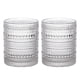 thumbnail image 1 of Juego de 2 vasos para beber de cristal vintage, vasos de vidrio con forma de tachuela de 12 oz, vaso de agua transparente con relieve, para cerveza, cócteles y whisky, 1 of 5