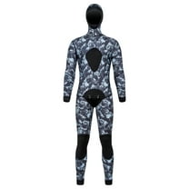 ZACPNCV Mens 3mm Neoprene Wetsuit Two Piece Set Hooded Camo Fishing Hunting Diving Suit Thermal Warm for Spearfishing Surfing and Free Diving