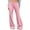 Pink, variant on Aoiroe Womens Flared Yoga Pants with Pockets, High Waisted Flare Leggings Bell Bottom Bootcut Yoga Dress Pants Black L