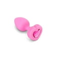 thumbnail image 1 of B-Vibe Vibrating Heart Shape Jewel Plug Pink S/M, 1 of 17