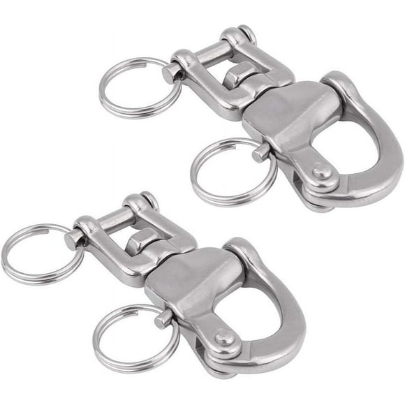 Snap Shackle for Boating, Stainless Steel Snap Shackle, Security & Durability with 316 Stainless Steel, Swivel Snap Shackle for Sailboat Spinnaker, Easy to Use Snap Shackle for Marine Applications