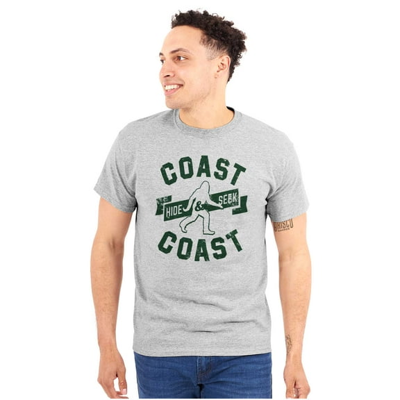 Bigfoot Coast to Coast Hide and Seek Plus Size Crewneck Graphic Tee Shirt Brisco Brands 2X